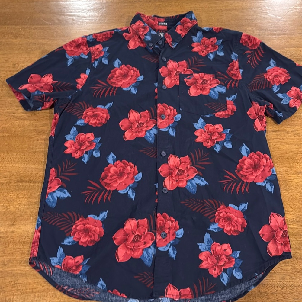 Men’s large Hollister, short sleeve casual dress shirt